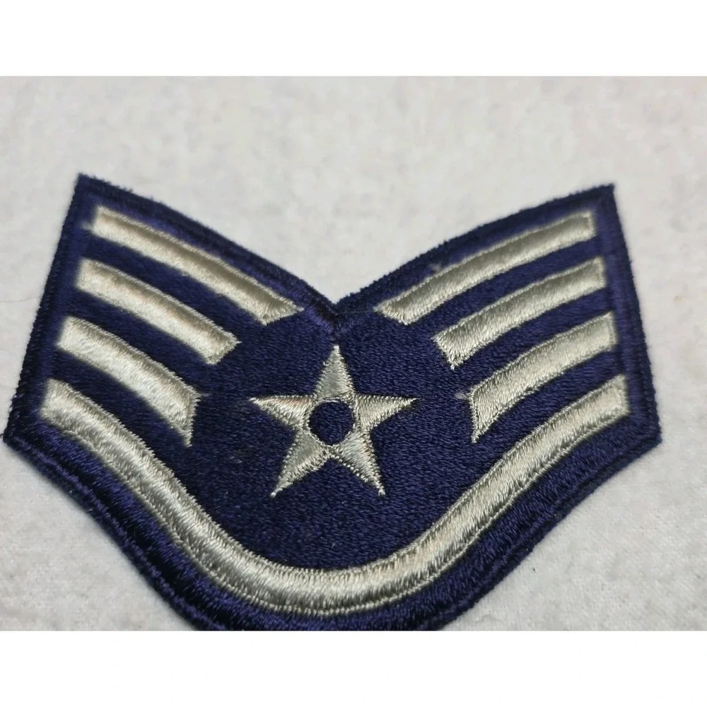 Pair Of US Air Force Staff Sergeant Enlisted Rank Patches USAF INV15119